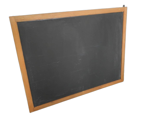 Vintage school wall mounted blackboard                      
                            