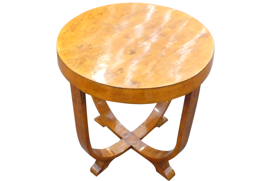 Italian Art Deco coffee table with rounded shape