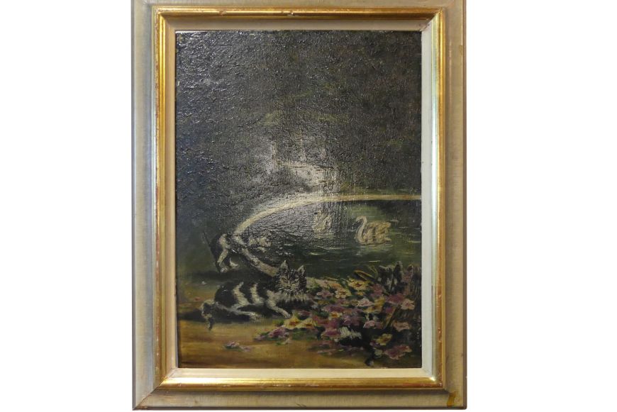 Painted Cats with Swans from 1916