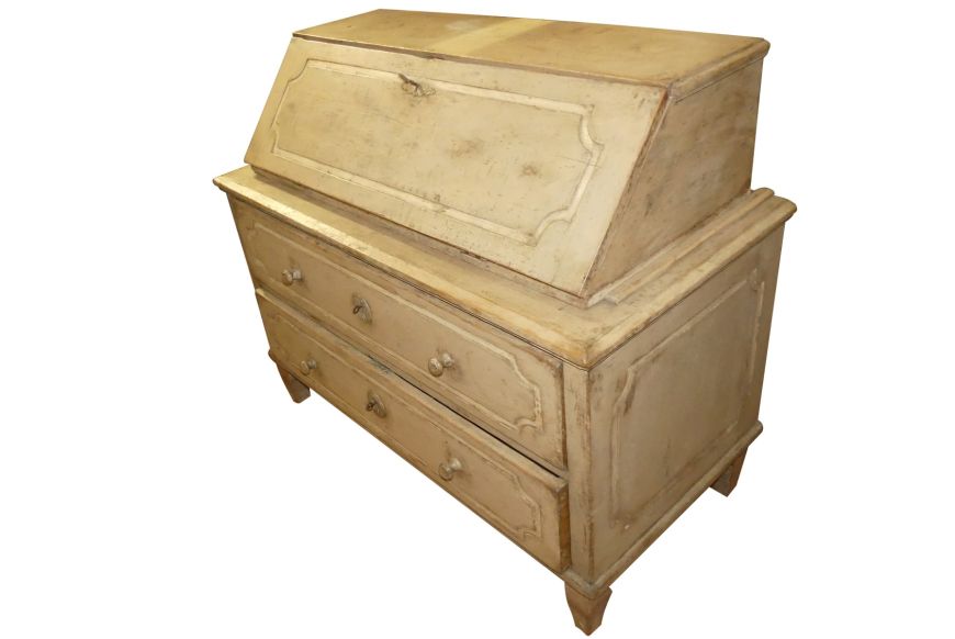 19th century painted dresser with writing desk