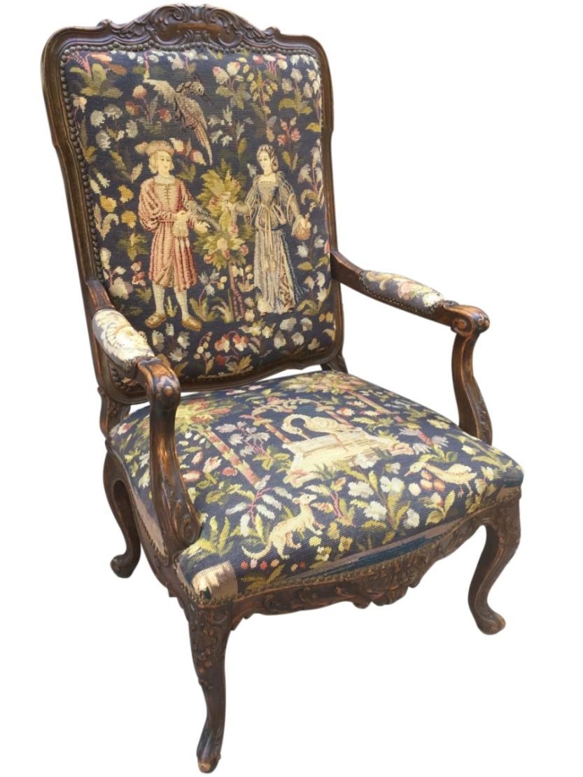 Grand armchair, Louis XV style, 1800s