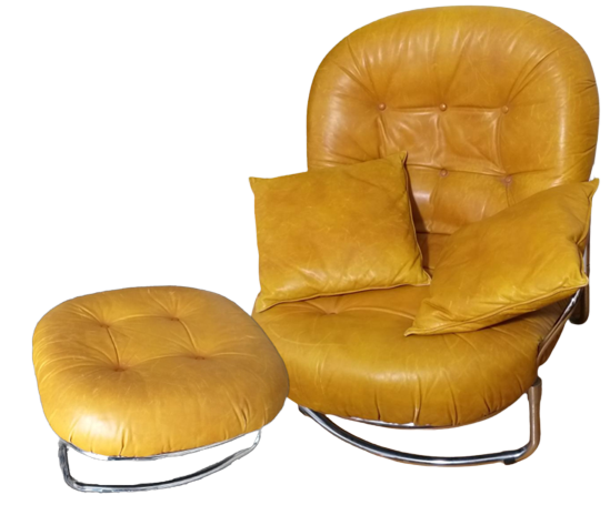 915 armchair by Carlo de Carli for Cinova with ottoman