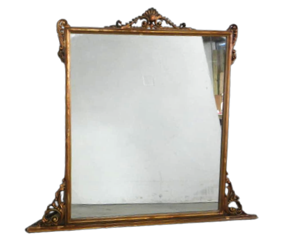 Antique style carved and gilded dresser mirror 