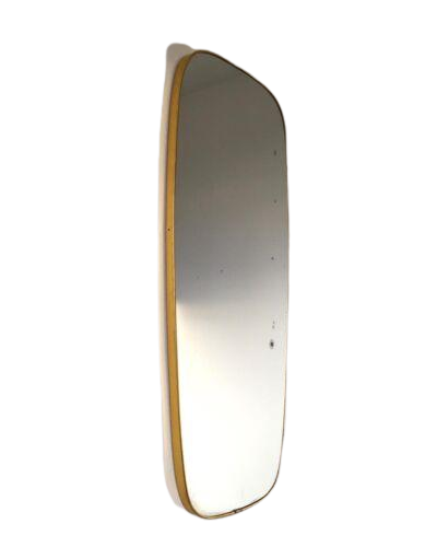 Vintage 1960s shaped mirror with gilt frame   