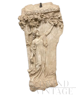 Antico bassorilievo Liberty di Antonio Frilli in gesso, fine '800                            