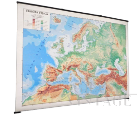 Political and physical map of Europe, Italy 1990