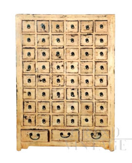 Cassettiera da farmacia antica tradizionale cinese                            