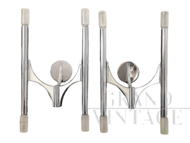 Coppia di applique di Gaetano Sciolari, space age anni '70                            