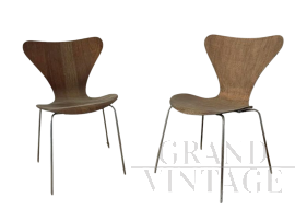 Coppia di sedie serie 7 modello 3107 di Arne Jacobsen per Fritz Hansen