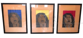 David Parenti - 3 dipinti con soggetto Anna Magnani                            