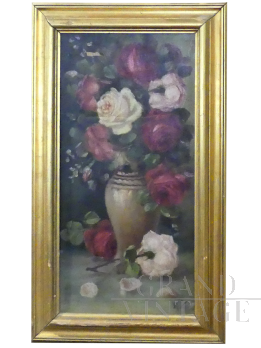 Dipinto vaso di fiori inizio '900