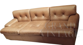 Divano a tre posti di Ranzani per Elam in pelle, anni '70                            