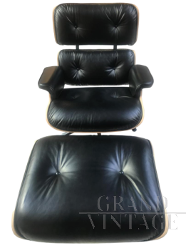 Charles Eames poltrona chaise longue con pouf, circa 2015