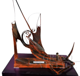 Francesco Bombardi - Scultura in ferro patinato, fine '900