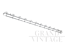 Grande attaccapanni vintage in ferro a 12 posti, anni '50