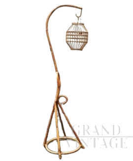 Lampada da terra in bambù, Italia anni '70