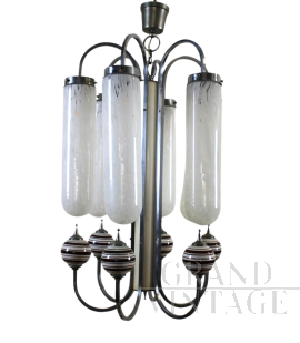 Lampadario design attribuito a Carlo Nason per Mazzega                            