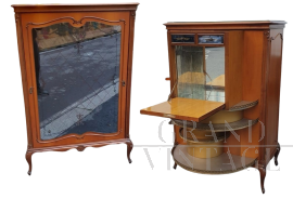 Mobile bar vintage trasformabile a rotazione                            