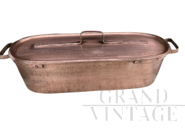 Pentola pescera vintage in rame                             