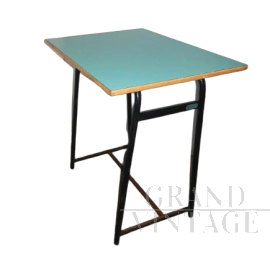  Piccolo banco scolastico vintage in formica                           
