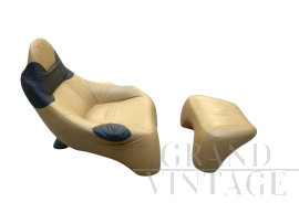 Poltrona e pouf Hal di Marc Sadler per Cassina                            