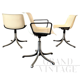 Set di tre sedie da ufficio Modus di Osvaldo Borsani per Tecno, anni '60                            