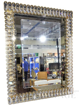 Specchio Faustig retroilluminato con gocce di cristallo Swarovski