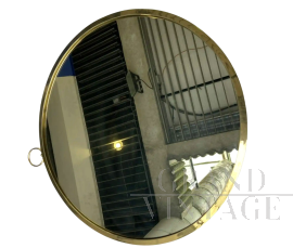 Specchio tascabile di Piero Fornasetti in ottone                            