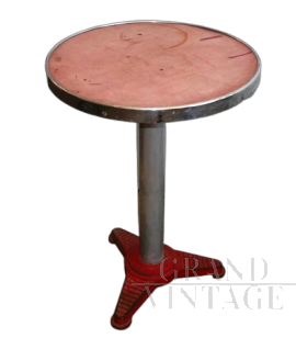 Tavolino tondo da bistrot francese anni '50  '60