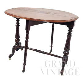 Tavolo a bandelle antico vittoriano