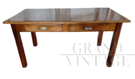 Tavolo vintage rettangolare rustico, metà '900