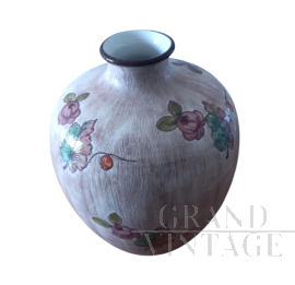 Vaso vintage italiano in ceramica dipinta                            