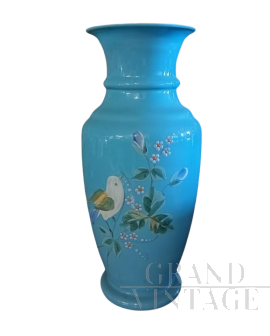 Vaso liberty francese in vetro azzurro, 1939                            