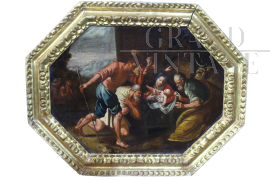 Adoration of the Shepherds - 17th century painting from Leandro Bassano school