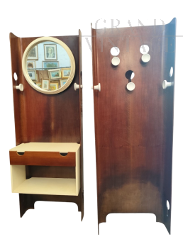 FIARM wall coat rack designed by Carlo De Carli with two modules