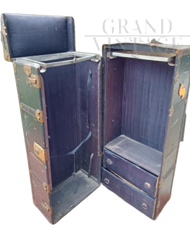 Antique travel wardrobe trunk