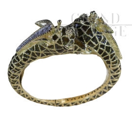 Giraffe bracelet by Frascarolo in gold and enamel