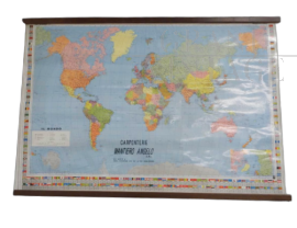 Vintage map of the world - 1980