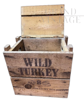 Vintage American Wild Turkey wooden crate