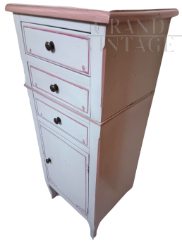 Classic style column chest of drawers in pink paint   