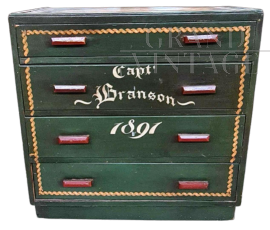 Painted marine style chest of drawers, 1990s