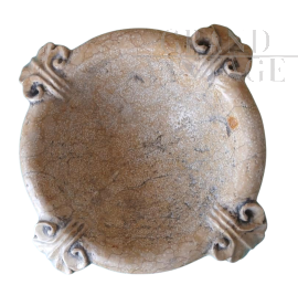 Antique style bowl in royal yellow marble