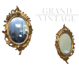 Pair of antique gilded mirrors                            