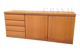 1980s walnut sideboard with two doors and drawers