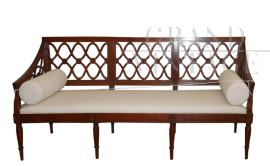 Antique Louis XVI sofa in solid cherry