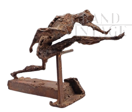 Giovanni Naglia - Bronze sculpture with a figure in dynamic movement