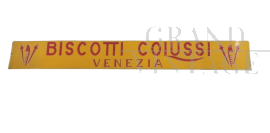 Vintage advertising sign for Biscotti Colussi Venezia 1950