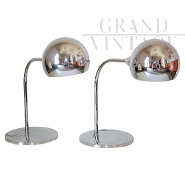 Venticinque design table lamp by Sergio Asti in chromed steel