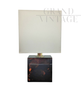 Table lamp with resin base, 1980s