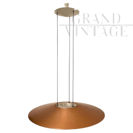 Foscarini design chandelier in copper and enamelled iron, Italy 1980s